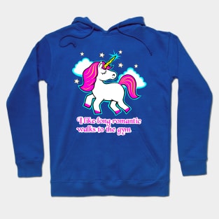 Fitness Unicorn, gym girl, barbell unicorn Hoodie